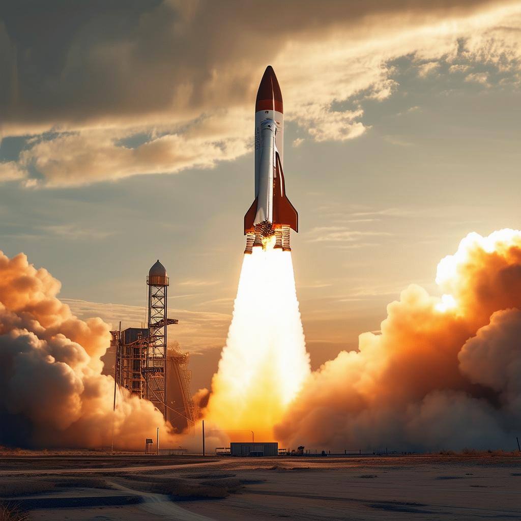 rocket taking off